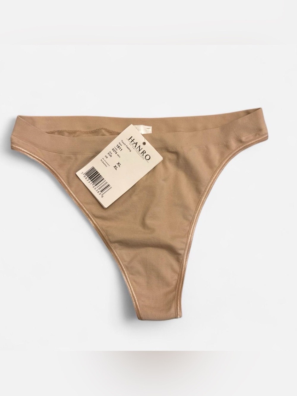 HANRO of Switzerland Touch Feeling thong panties XL color: skin Reg. $70 NWT